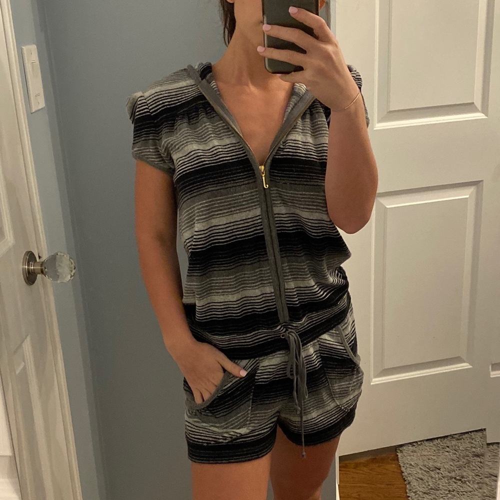Juicy Couture Stripe Terry Romper
